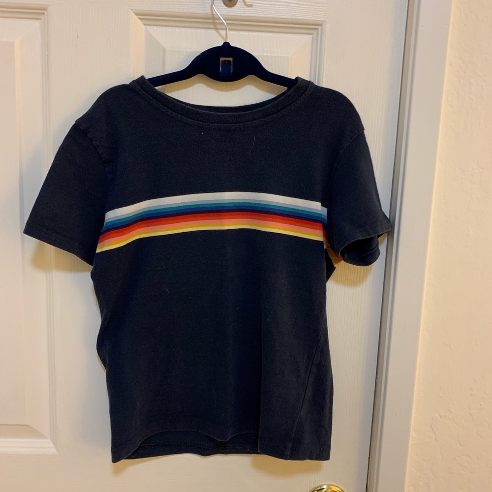 Brandy Melville striped rainbow tee!